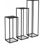 Blumensäule 30x30cm Metall schwarz, Höhe wählbar**